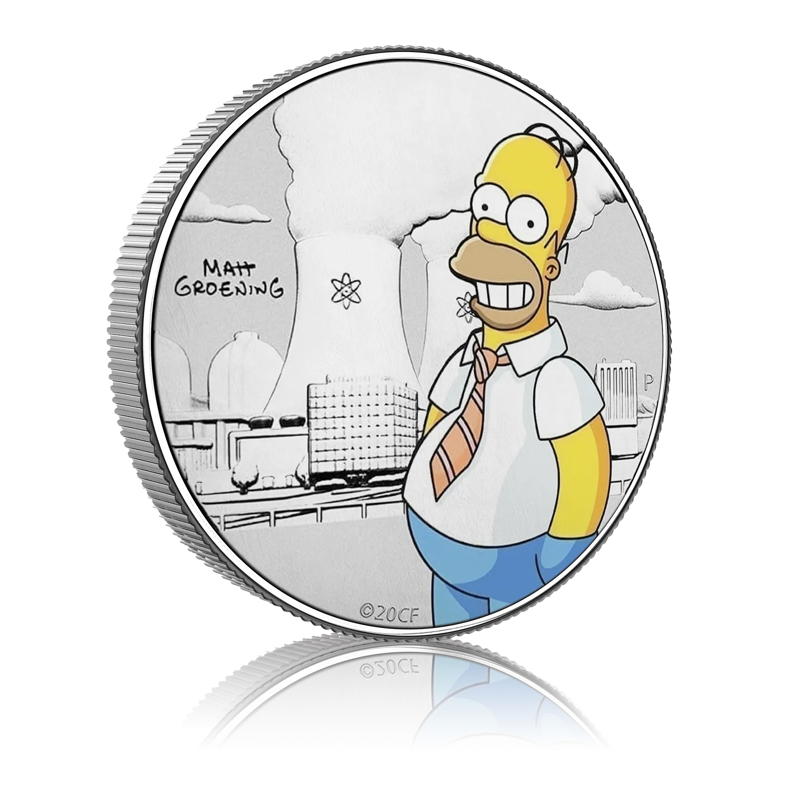 1/2 Oz Homer Simpson Coloured Silver Coin 5